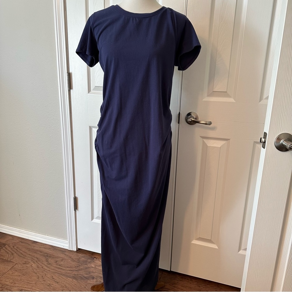 Tommy Bahama NWT Tee Shirt Dress Knit Chiffon Maxi L - Picture 3 of 16